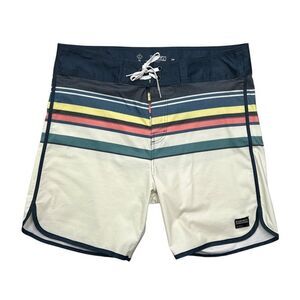 Ezekiel Boardshorts Men's Size 38 Colorful‎ Striped Summer Beach Swim Trunks